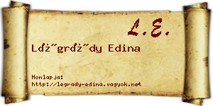 Légrády Edina névjegykártya